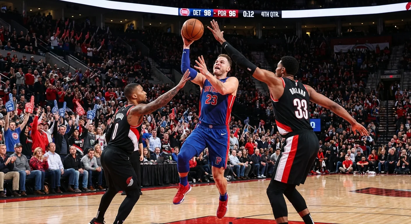 Pistons Open Road Trip with Win in Portland - Image 1