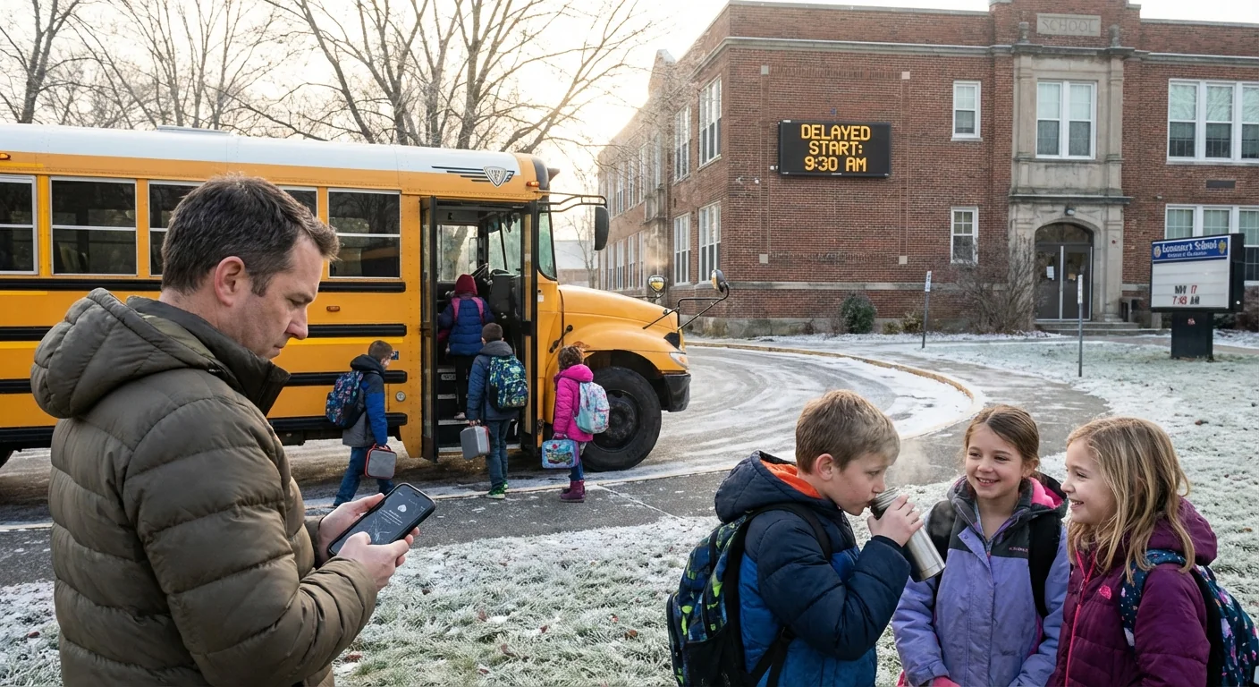 Snow Prompts Two-Hour School Delays Today - Image 1