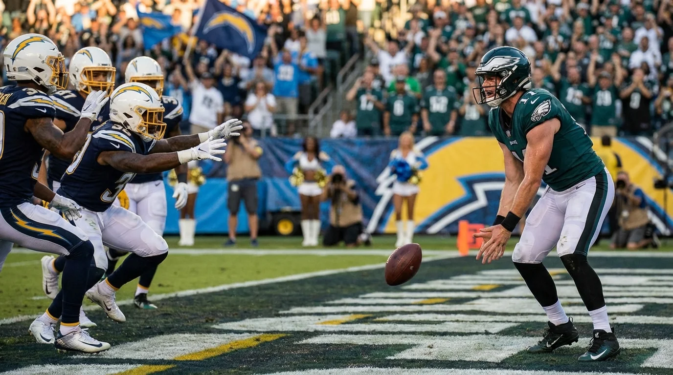 Turnover Chaos: Chargers Stun Eagles in OT - Image 1