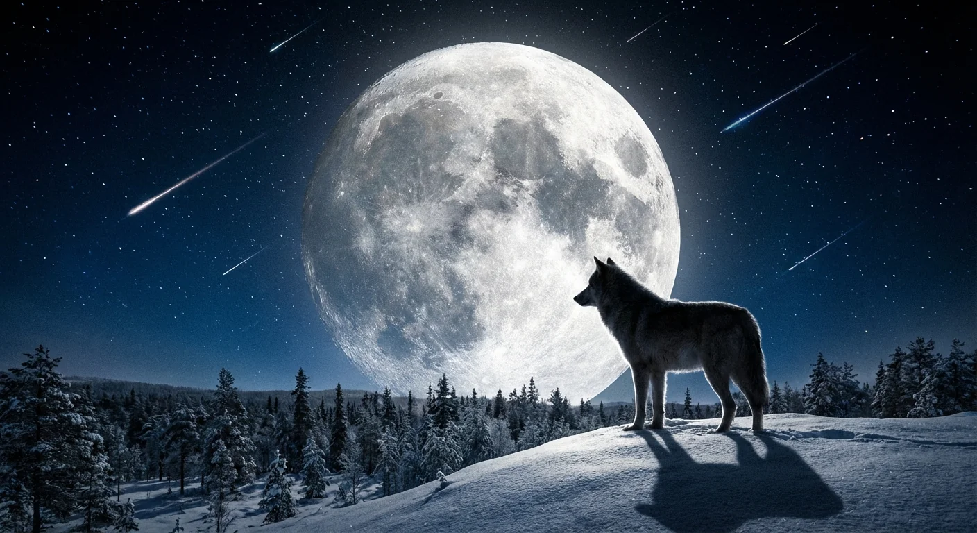 2026 Wolf Supermoon Lights Up New Year - Image 1