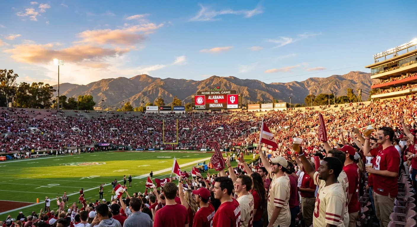 Alabama–Indiana: Rose Bowl, Time, TV Set - Image 1