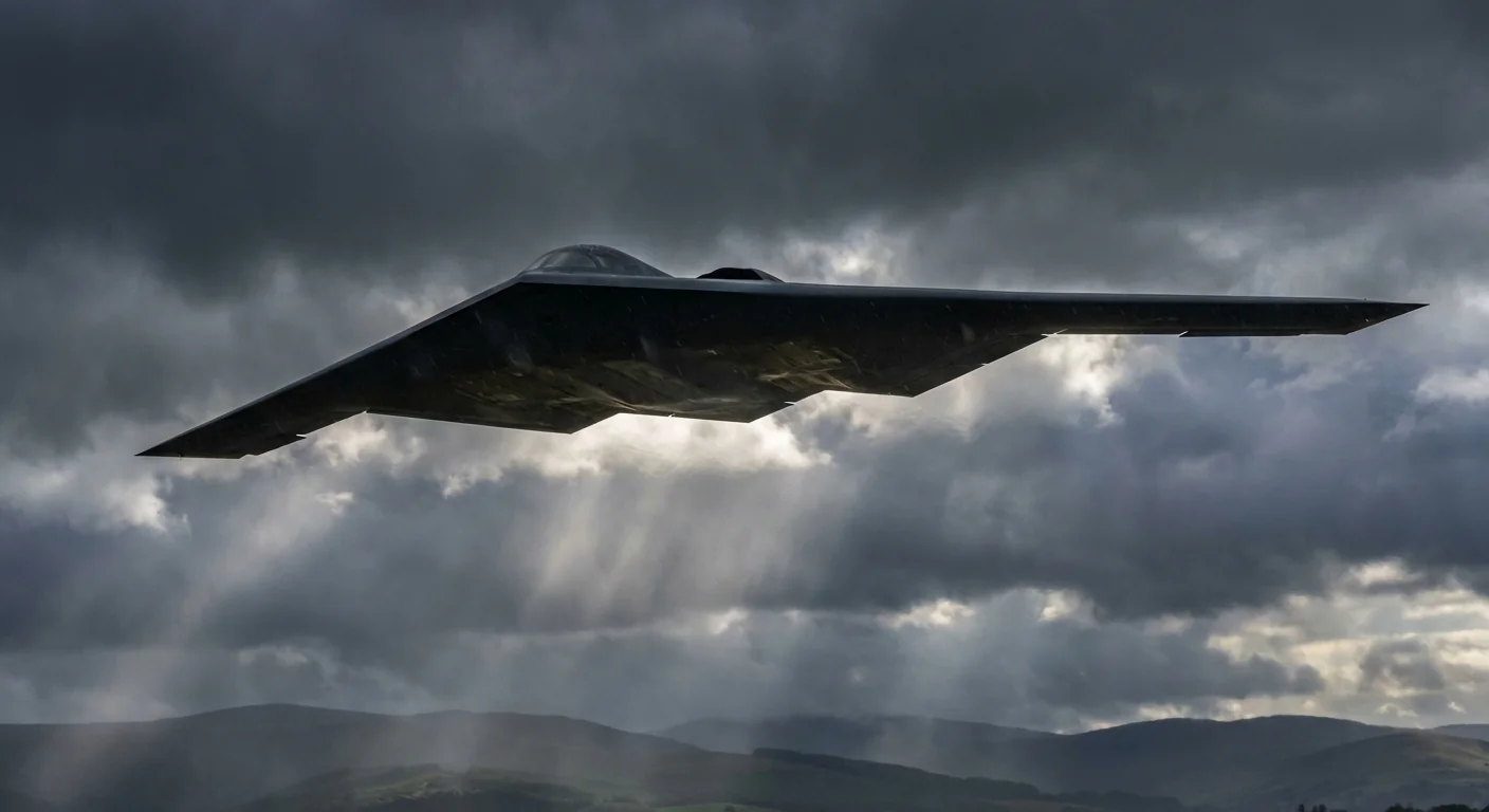 B-2 Soars Over a Stormy Rose Parade - Image 1