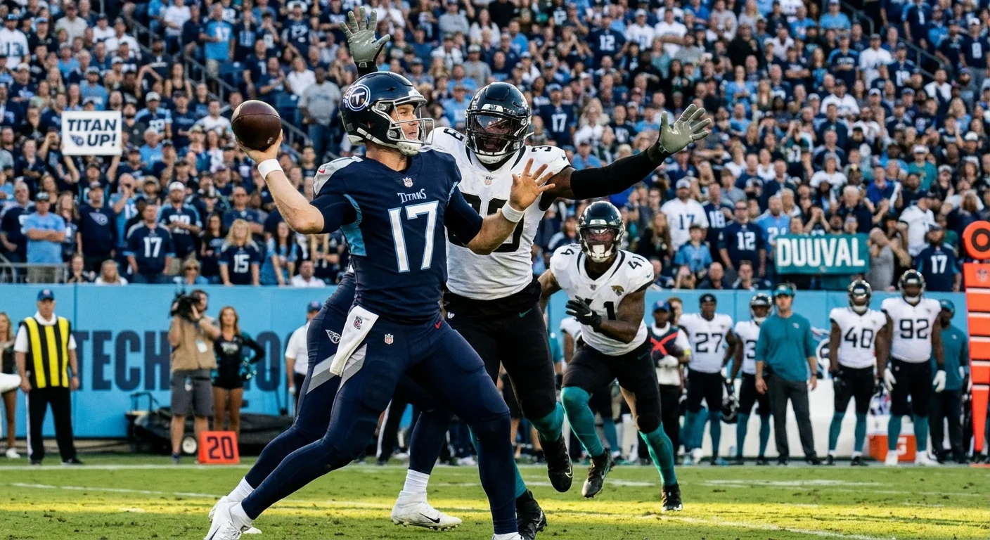 Cam Ward Exits Titans-Jaguars with Shoulder Injury - Image 1