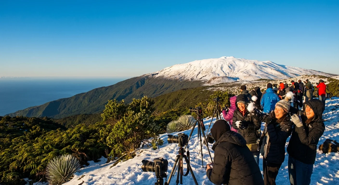 Snow Blankets Hawaii’s Volcanoes Amid Kona Low - Image 1