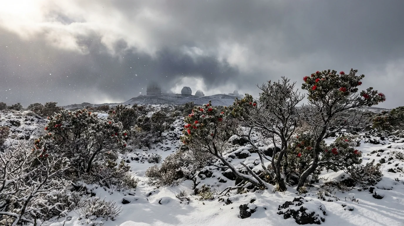 Snow Blankets Hawaii’s Volcanoes Amid Kona Low - Image 2