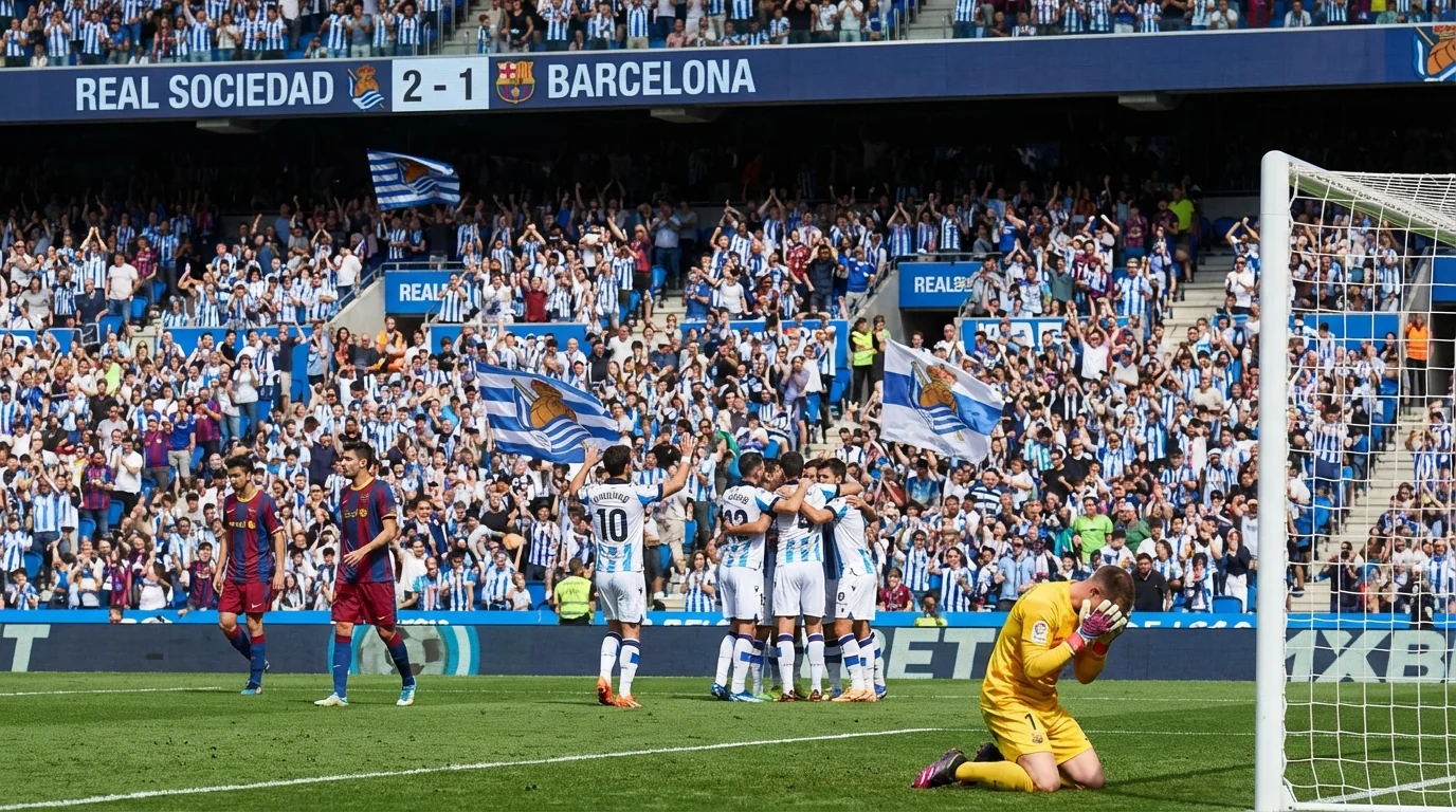Sociedad Stun Barca, Title Race Reignites - Image 1